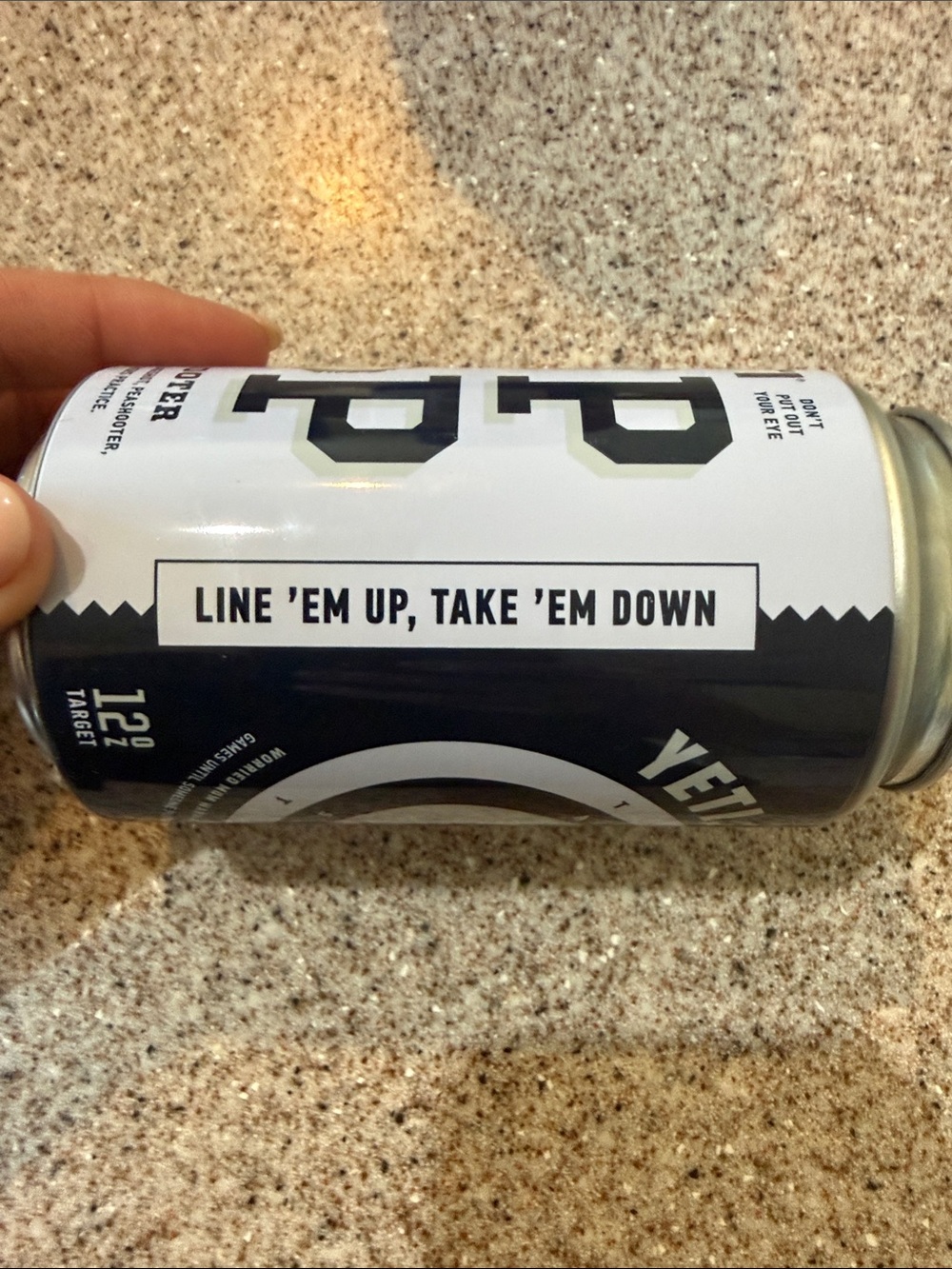 Yeti Pop Topp Straight Shooter Canister - White with Black Print - Picture 3 of 4